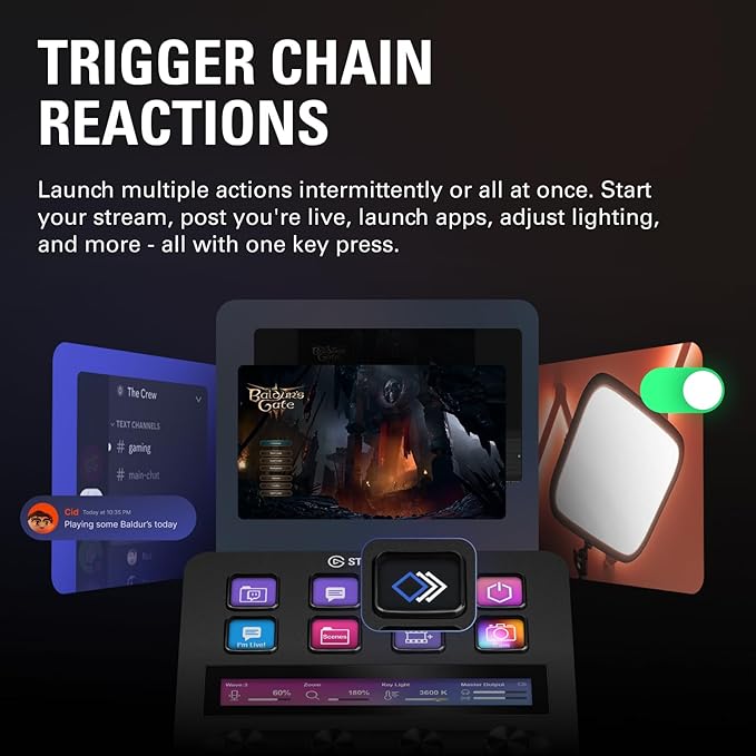 Elgato Stream Deck +, Audio Mixer, Production Console and Studio Controller for Content Creators, Streaming, Gaming, with customizable touch strip dials and LCD keys, works with Mac and PC