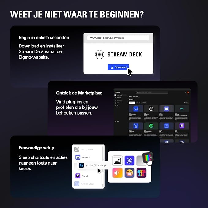 Elgato Stream Deck MK.2 White – Studio Controller, 15 macro keys, trigger actions in apps and software like OBS, Twitch, YouTube and more, works with Mac and PC