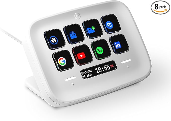 Elgato Stream Deck Neo – 8 Customizable Keys, 2 Touch Points, Speed Through Tasks & Workflows - Control Word, Excel, PowerPoint, Teams, Zoom, Spotify and More, Drag-’n-Drop Setup - Works with Mac & PC