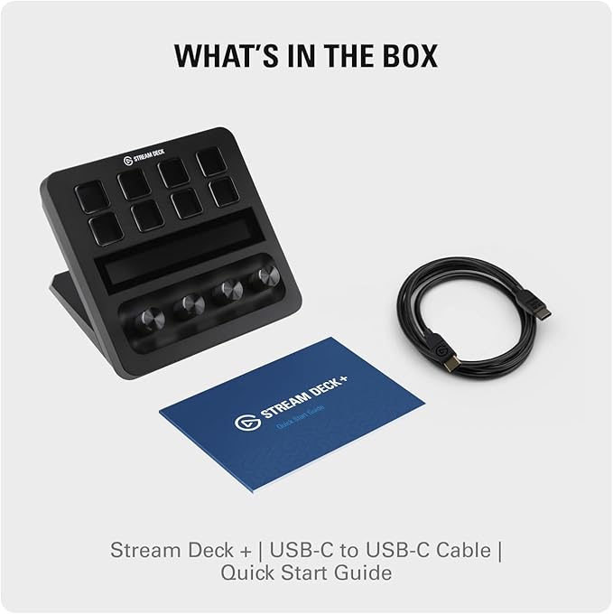 Elgato Stream Deck +, Audio Mixer, Production Console and Studio Controller for Content Creators, Streaming, Gaming, with customizable touch strip dials and LCD keys, works with Mac and PC