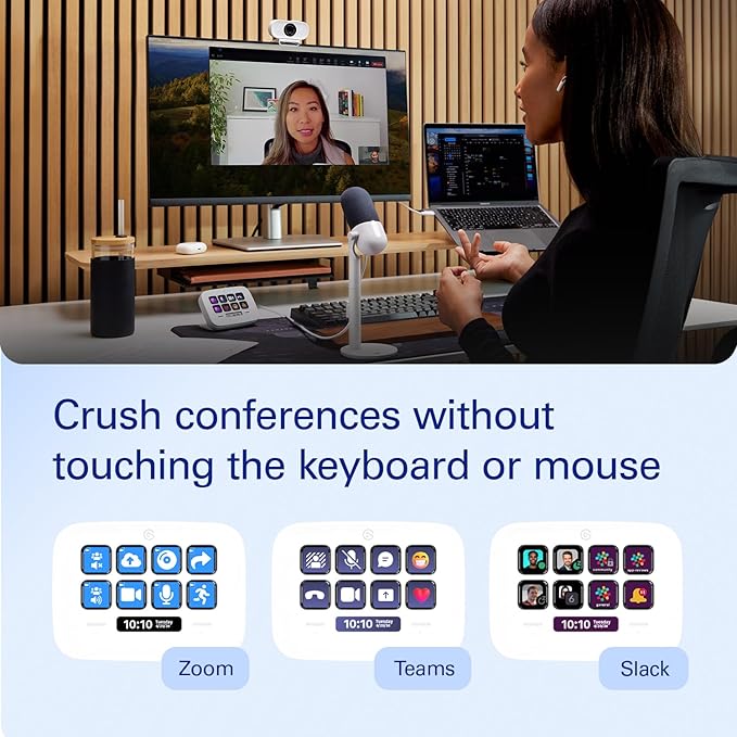 Elgato Stream Deck Neo – 8 Customizable Keys, 2 Touch Points, Speed Through Tasks & Workflows - Control Word, Excel, PowerPoint, Teams, Zoom, Spotify and More, Drag-’n-Drop Setup - Works with Mac & PC