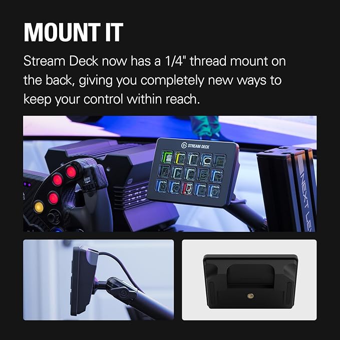Elgato Stream Deck Scissor Keys—Workflow Controller with Customizable Macro Keys for OBS, Twitch, Discord, Teams, Photoshop, and More—USB-C, Windows 10, macOS 13 or Later
