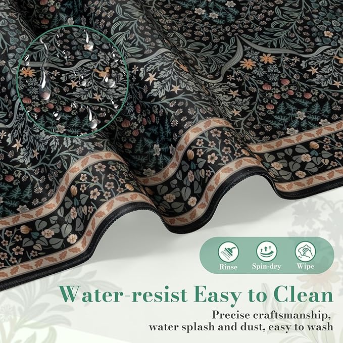 iCasso Desk Cover Mat, Office Mouse Pad, Desk Protector Mat, Extra Large Matt for Desktop,Anti-Slip XXL Big Mousepad with Stitched Edges for Computer Keyboard Retro Black