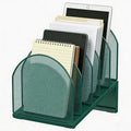 gianotter Desktop File Organizer, Desk Organizer with 5 Compartments, Paper Organizer for Desk, Workspace Organizers for Office Supplies (Green, Inclined Style)